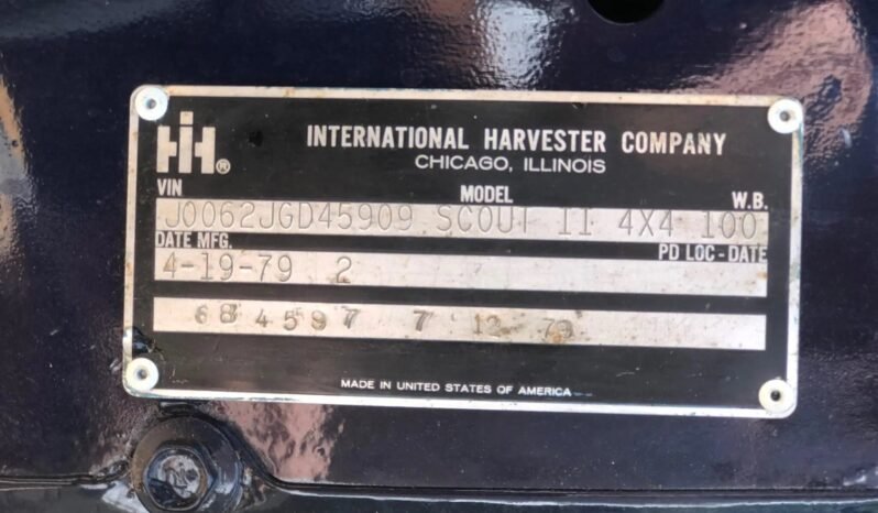 
								1979 International Harvester Scout II full									